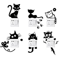 Foonii 6 PCS Interruptor Pegatina- PVC Engomada Interruptor Desprendible Prueba De Agua-Familia Decoración Decorativos…